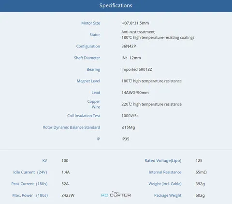 T-Motor Antigravity MN8014 KV100