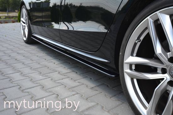 Сплиттеры накладок на пороги V.1 для AUDI S5 / A5 B8 Sportback S-Line (11-16)