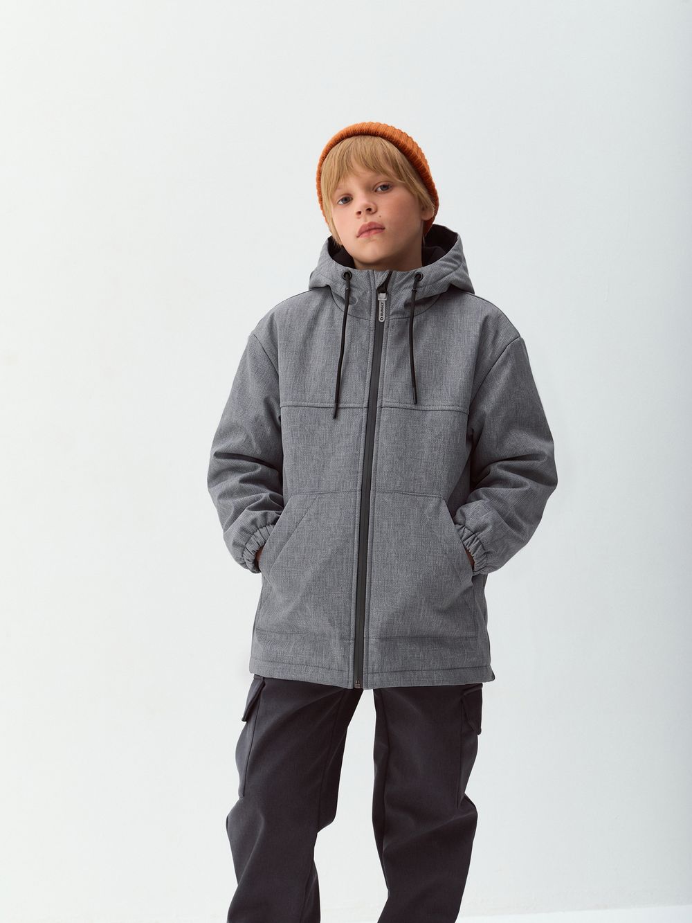 Куртка Softshell демисезонная "Серый меланж" 7+