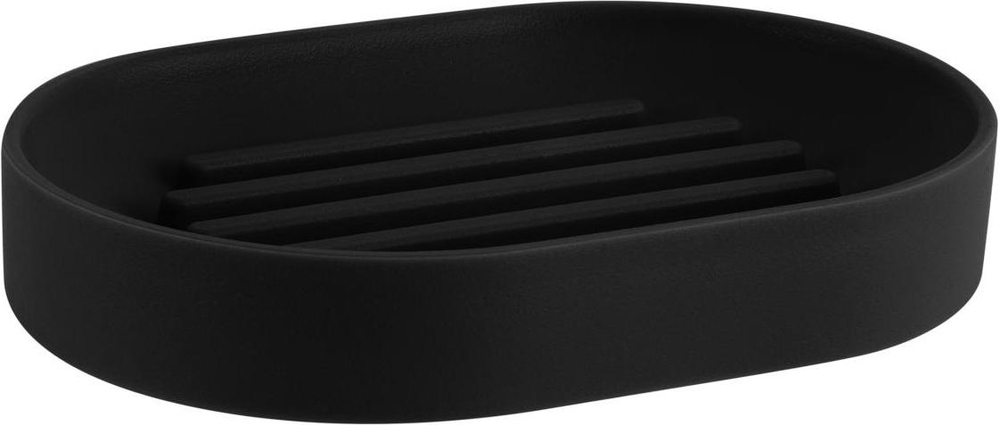 Мыльница открытая KEEPLEX коллекция Light, soft-touch, ЧЕРНЫЙ ЛОТОС 120*83*20 мм,