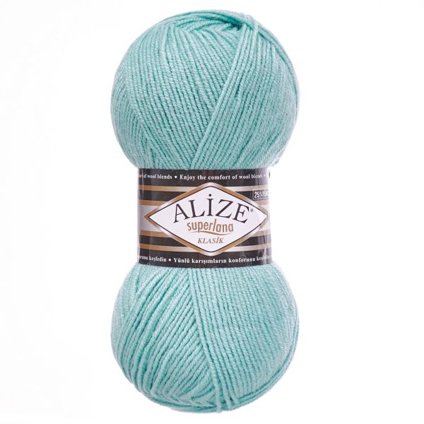 Пряжа Alize (Ализе) Superlana klasik / уп.5 мот. по 100 г, 280м, 463 мята A