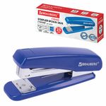 Степлер №24/6, 26/6 BRAUBERG "Classic", до 25 листов, синий, 228501