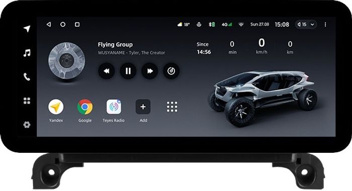 Магнитола для Peugeot 3008, 4008, 5008 2016-2024 - Teyes LUX ONE ROUND монитор 12.3" 2K QLED на Android 10, Быстрая, CarPlay, 4G SIM-слот