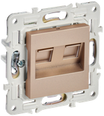 SKANDY Розетка компьютерная двойная RJ45 кат.5E SK-K03Sa песочный IEK