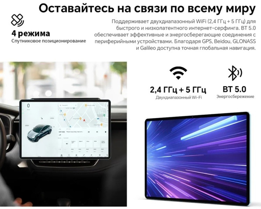 Teclast P50 Wi-Fi + 4G 10.92 дюйм 6 Гб/128 Гб голубой
