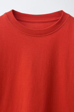 ZARA ОДНОТОННЫЙ ЛОНГСЛИВ, КРАСНЫЙ