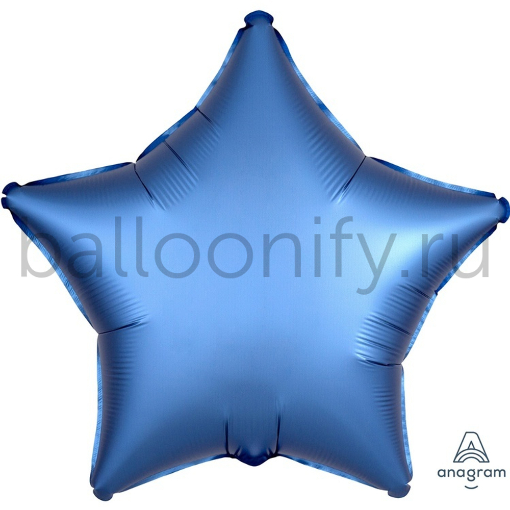 Фольгированная фигура, звезда, 19"/48СМ Сатин Azure