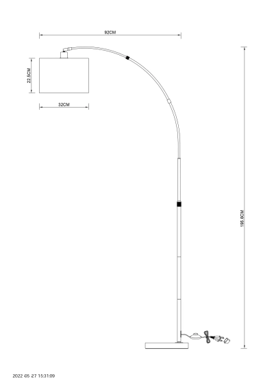 Торшер Arte Lamp PAOLO A4060PN-1CC, 1хE27
