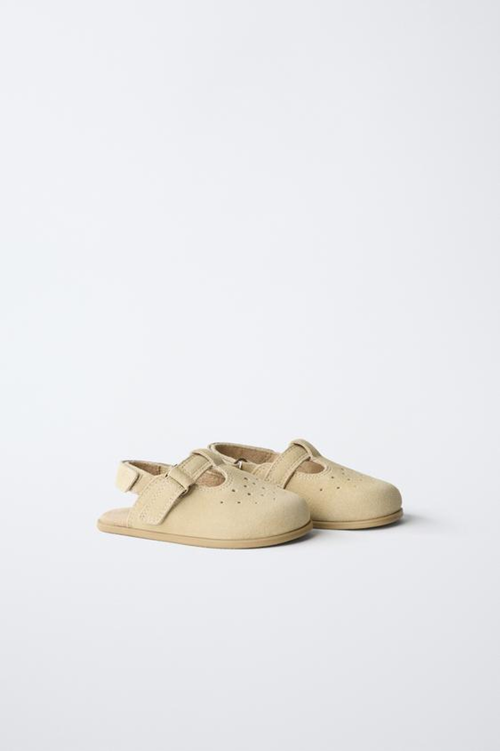 ZARA КОЖАНЫЕ САБО BAREFOOT, ПЕСОЧНО-КОРИЧНЕВЫЙ