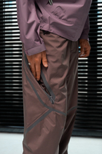 Брюки Blue Monte Geometric-Cut Laminated Trousers "Brown Coffee"