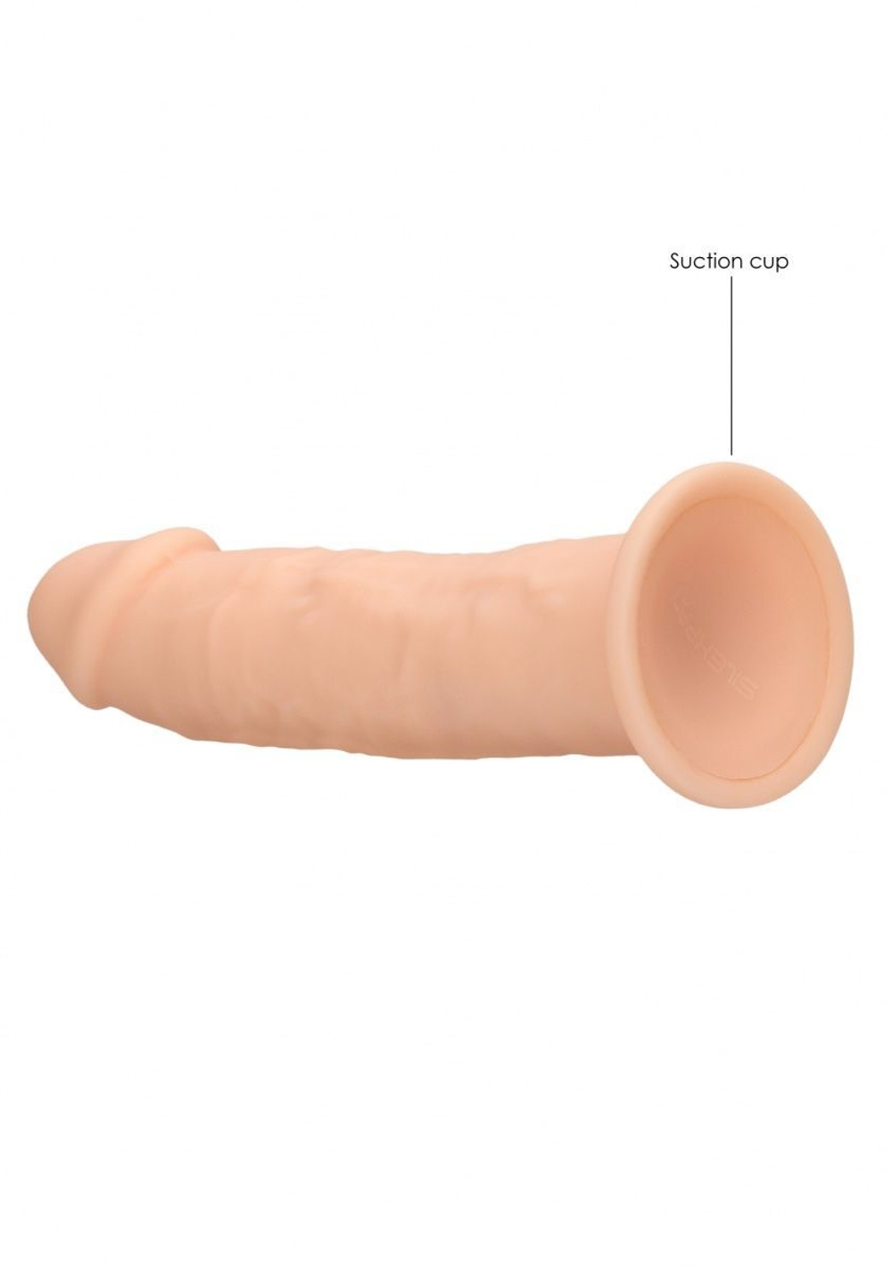 Телесный фаллоимитатор без мошонки Silicone Dildo Without Balls - 19,2 см. (Цвет: телесный)