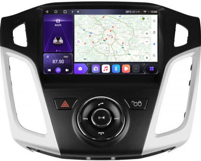 Магнитола для Ford Focus 3 2011-2019 (поддержка автопарковки) - Kuberg SF-9202A-FW QLed, Android 12, Быстрая, CarPlay, 4G SIM-слот