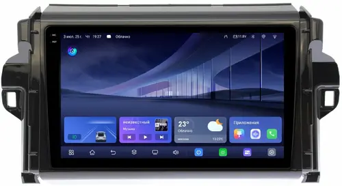 Магнитола для Toyota Fortuner 2015-2022 - Kuberg QLed+2K, Android 14, TS105, Быстрейшая, CarPlay, SIM-слот