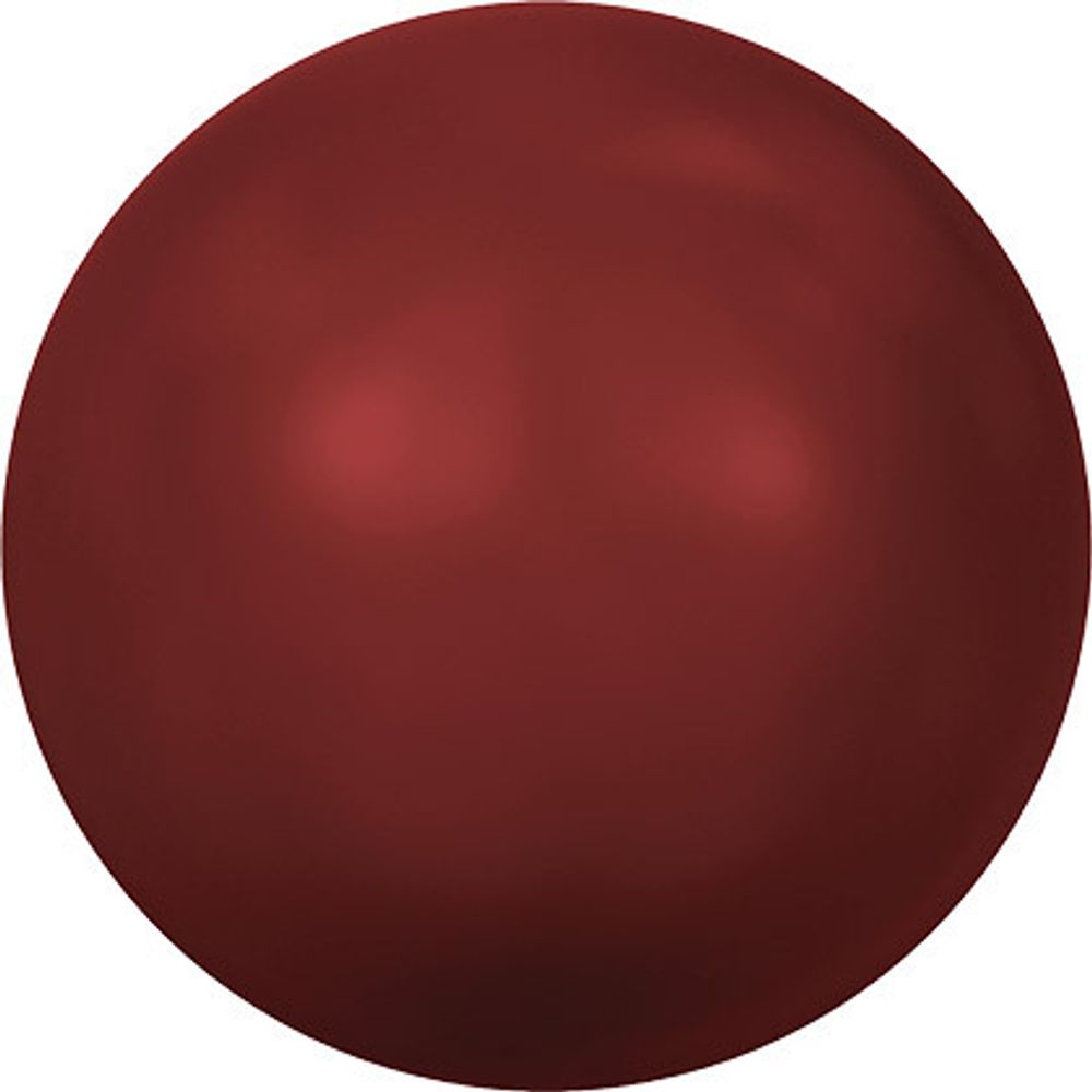 Бусины стекло (жемчуг) ⌀6 мм, 5 шт, красный (red coral 718), 5810
