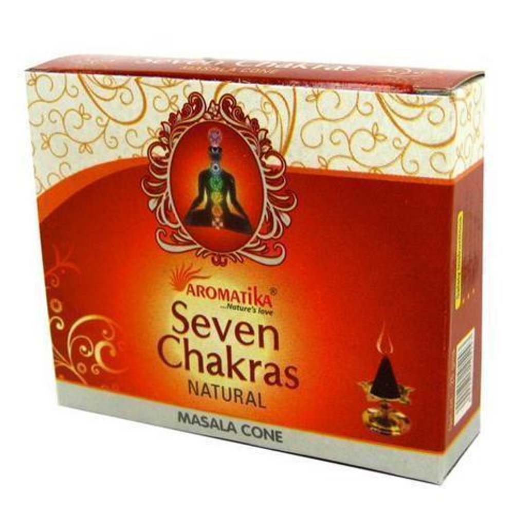 Aromatika Seven Chakras Благовоние-конус Семь Чакр, 25 г