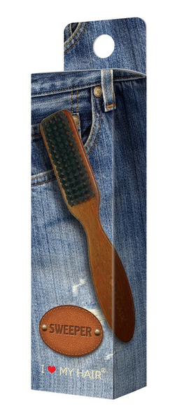 Щетка-сметка для фейдинга I LOVE MY HAIR Sweeper 8002 деревянная (щетина 15мм)
