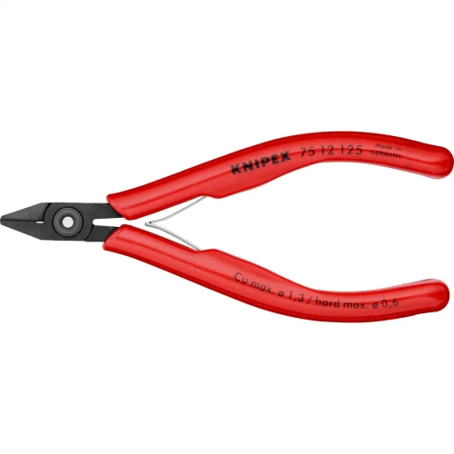 Кусачки боковые для электроники чернёные 125 мм Knipex 75 12 125