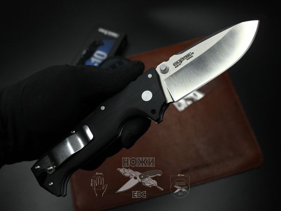 Складной нож Cold Steel 28DD AD-10 c клинком из стали CPM-S35VN, рукоять G10
