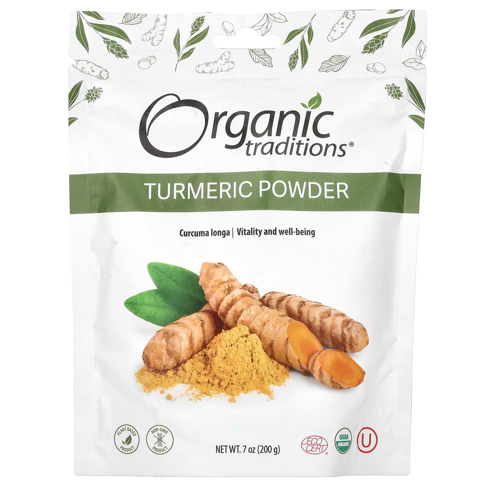 Organic Traditions, Куркума в порошке, 200 г (7 унций)