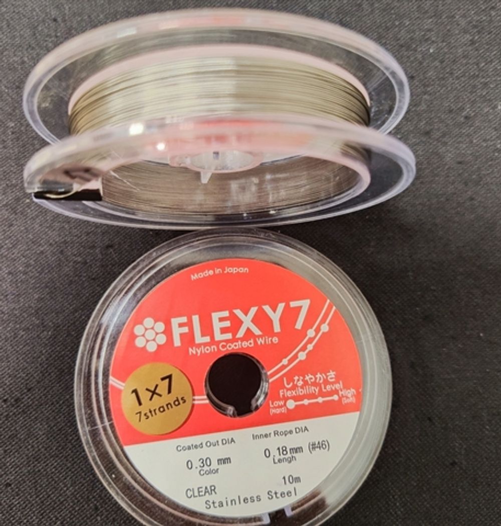 Тросик ювелирный FLEX Y7 0,30 мм платина, 10 метров (Япония)