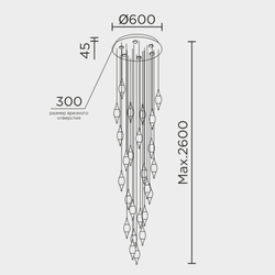 Подвесная люстра MODELUX ML.88986.25 GD