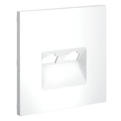 Накладка для розетки компьютерной двойной RJ45+RJ45 кат.6 Voltum S70 Белый матовый VLS001402