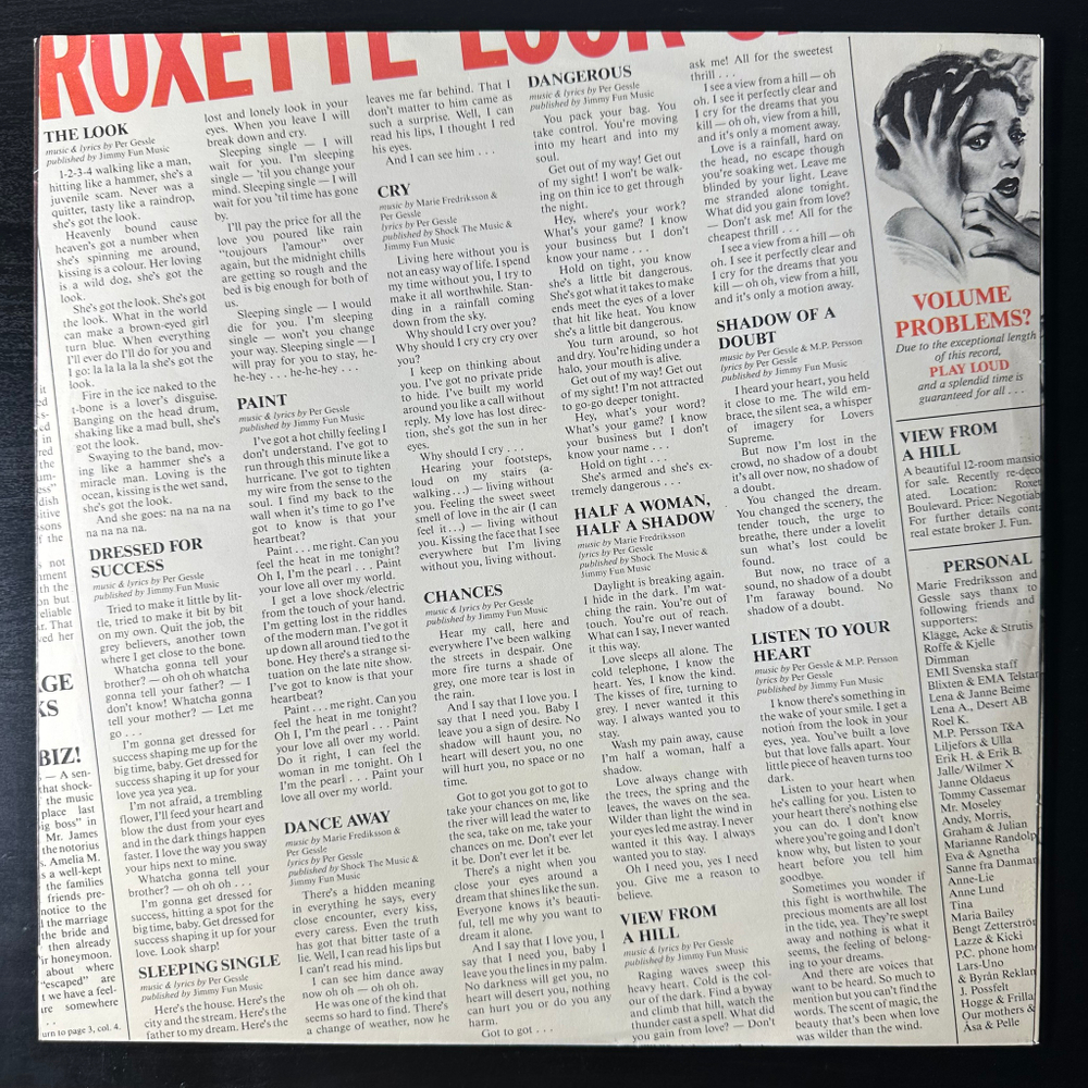 Roxette ‎– Look Sharp! (Испания 1988г.)