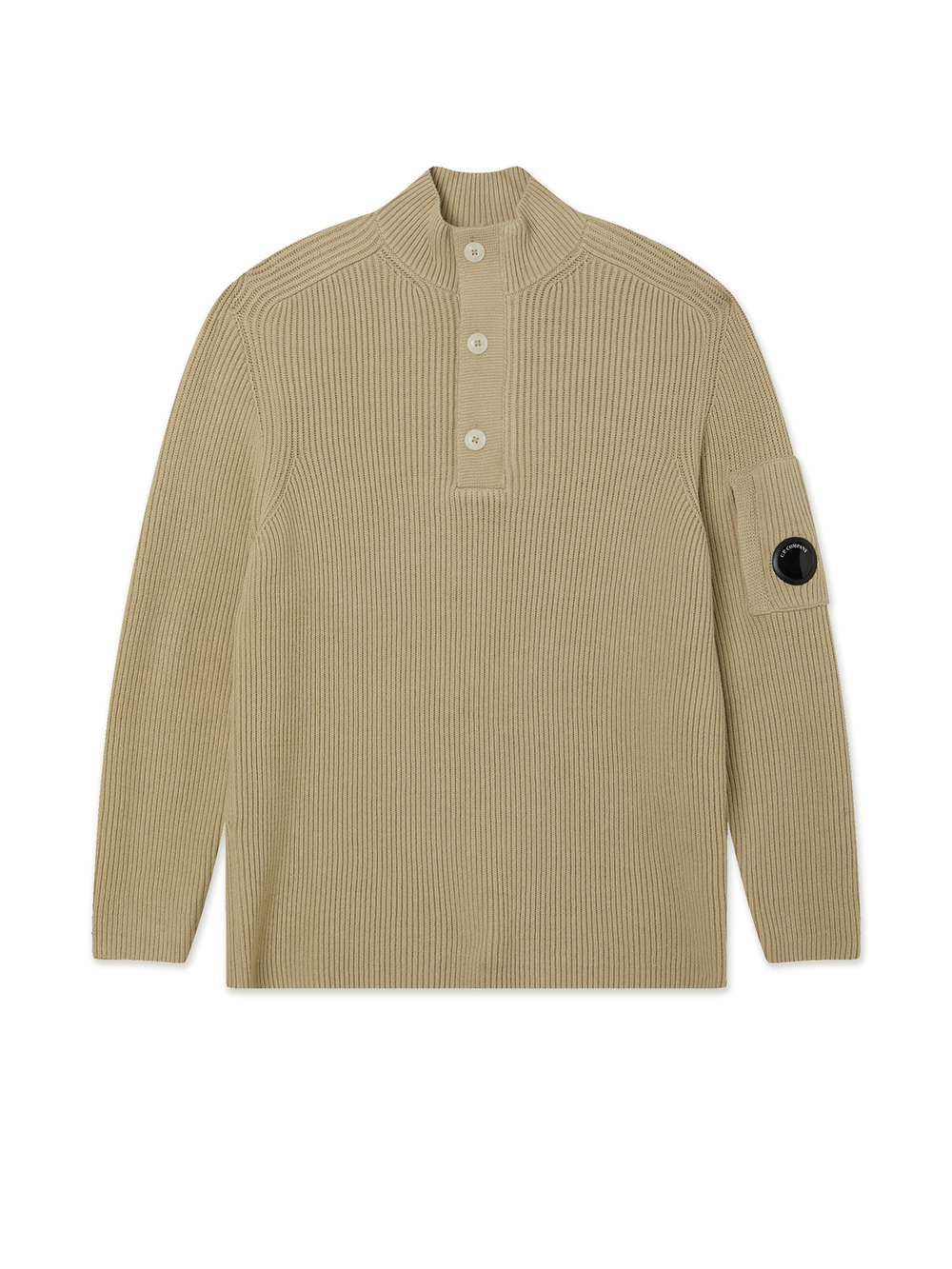 Мужской Свитер (Half-button) Full Rib Cotton Half Button Lens