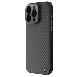 Чехол с поддержкой MagSafe от Nillkin из арамидного волокна для iPhone 15 Pro, серия CarboProp Magnetic Case, с металлической откидной крышкой