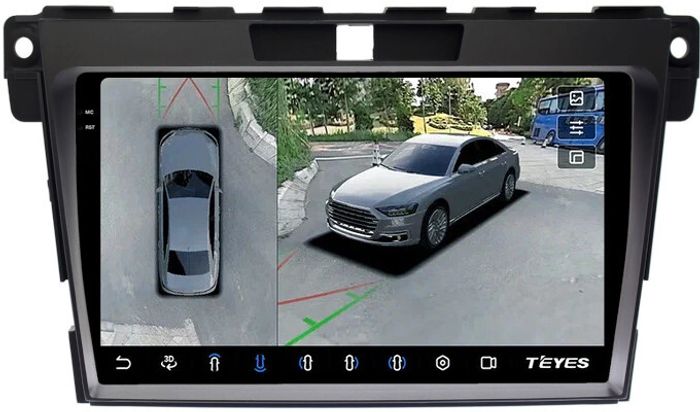 Магнитола для Mazda CX-7 2006-2012 - Teyes CC3-2K-360 на Android 10, Быстрая, 2K QLED, CarPlay, 4G SIM-слот, 4 камеры в комплекте