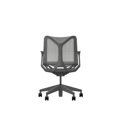 Кресло Herman Miller Cosm, низкая спинка, цвет Carbon, нерегулируемые подлокотники