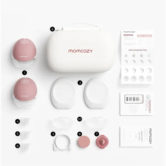 Молокоотсос электрический Momcozy M9 Cozy Red (2 шт)