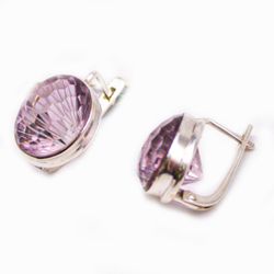 Серьги серебро 925° — Аметист
