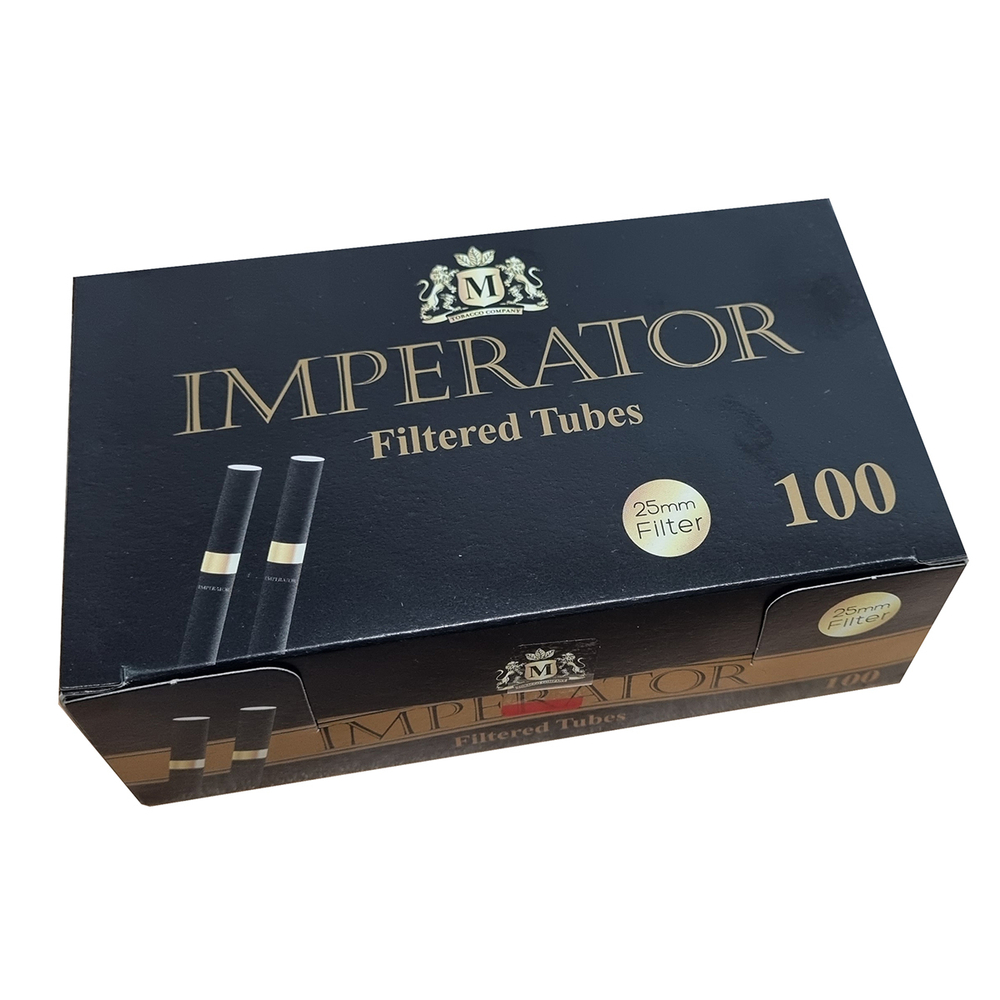 Гильзы для сигарет "Imperator" Black Long Gold Ring 25мм 100шт.