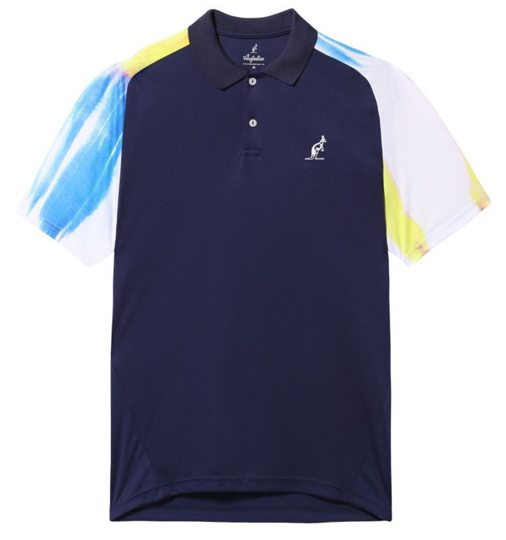 Мужское теннисное поло Australian Ace Blaze Polo - небесный
