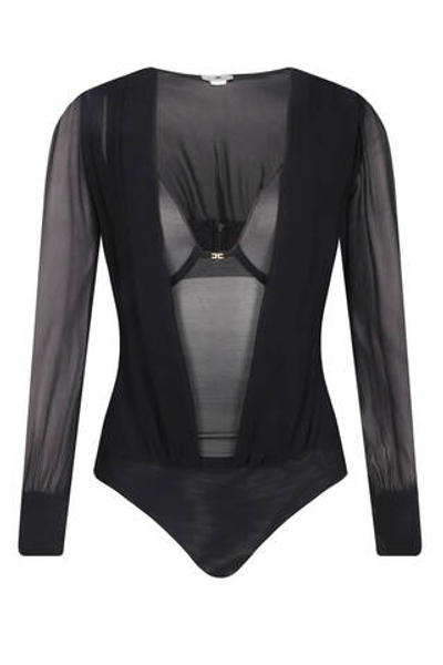 Шелковое боди Elisabetta Franchi - черный(CB00152E2)