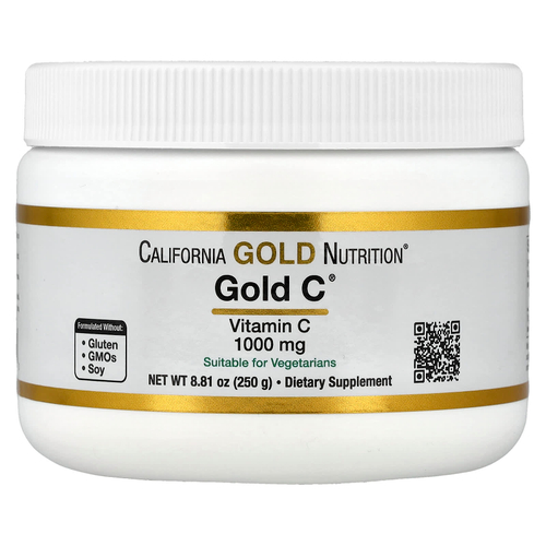 California Gold Nutrition, Gold C®, витамин C класса USP в порошке, 1000 мг, 250 г (8,81 унции)