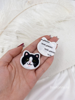 Нашивка пришивная "Кот-черный"