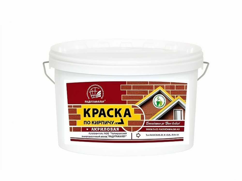 (РАДУГА) краска акриловая по КИРПИЧУ терракотовая 2,4 кг
