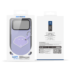 Чехол фиолетового цвета (Shell Edition) для смартфона iPhone 17 Pro, серия Luvy Series (со съемным ремешком) от Dux Ducis