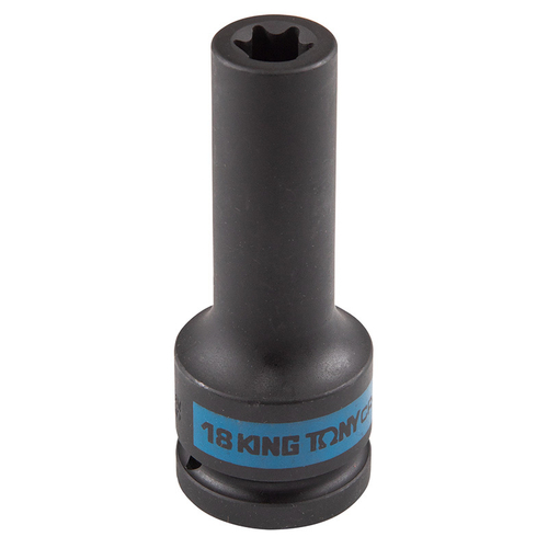 KING TONY (647518M) Головка торцевая ударная глубокая TORX Е-стандарт 3/4", E18
