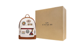 COACH West Cow Leather With Textile Backpack Regular Women"s White & Brown