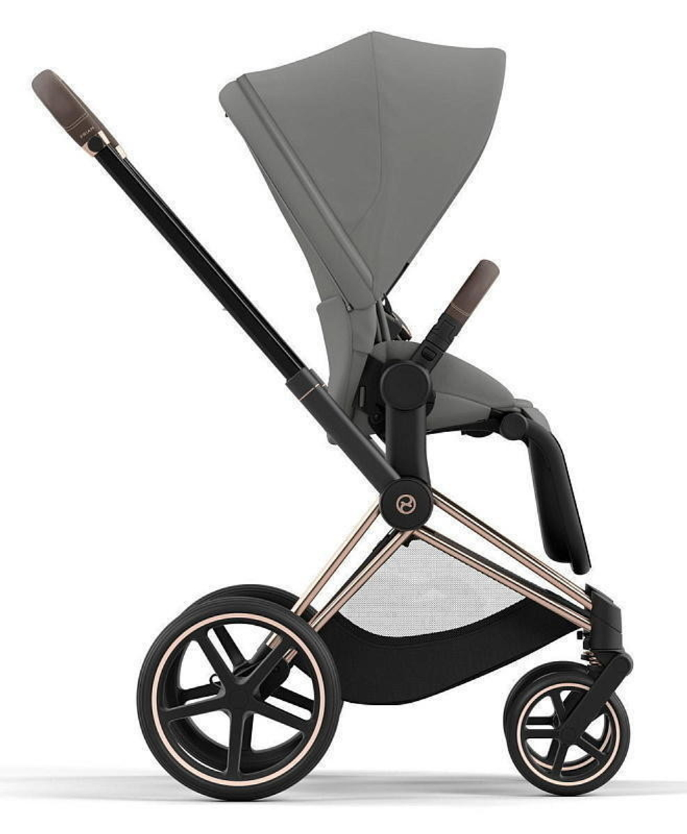 Коляска Cybex Priam IV Rosegold complete Cloud T Leaf Green Plus Base T 3 в 1 Mirage Grey