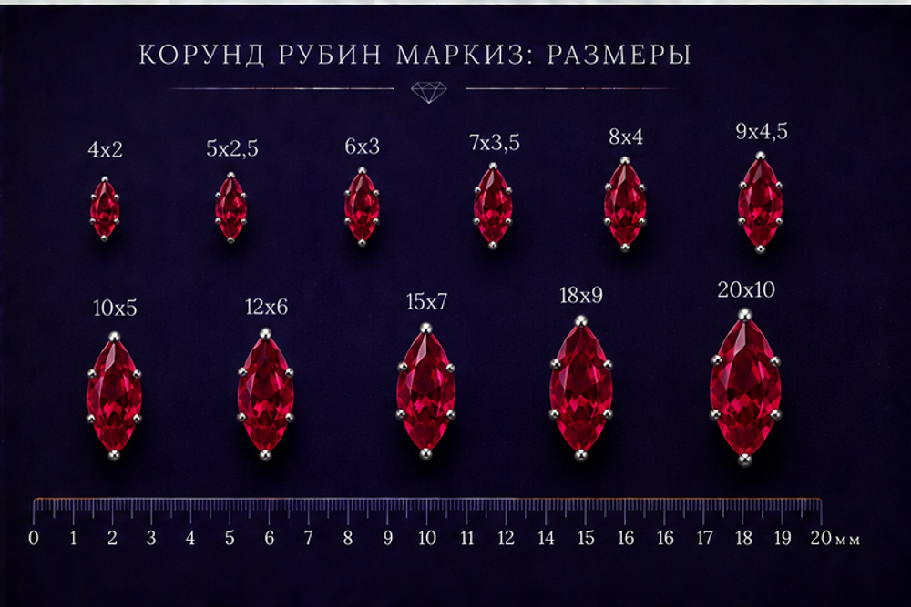 Корунд Рубин Маркиз