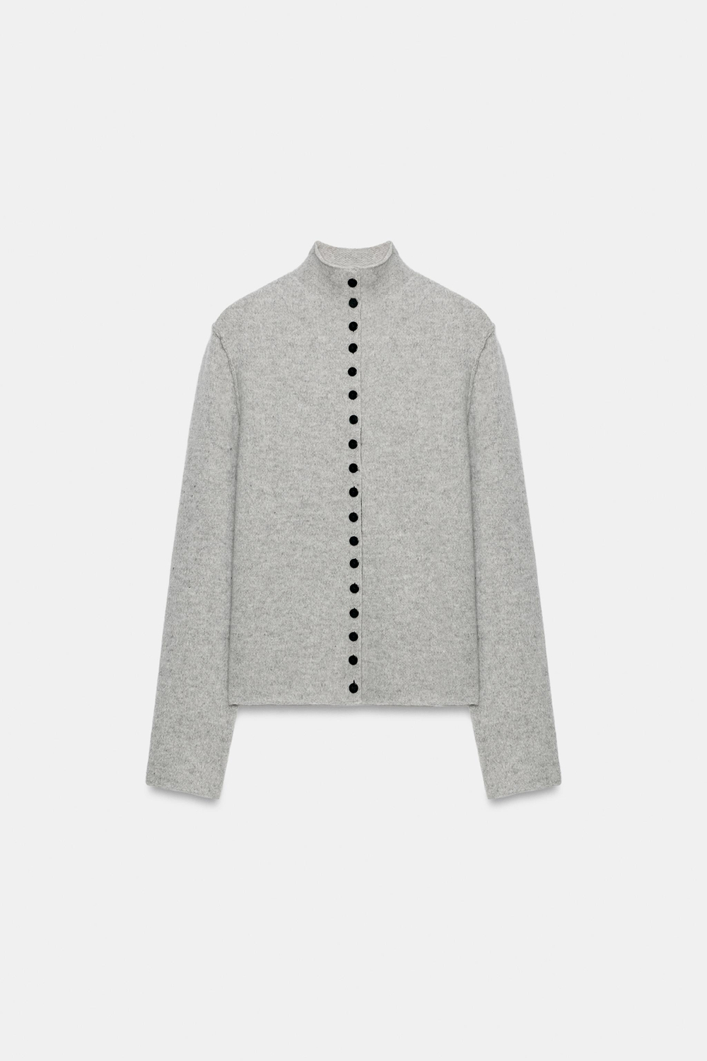 КУРТКА ИЗ 100% ШЕРСТИ С ВОРОТНИКОМ-СТОЙКОЙ — ZARA