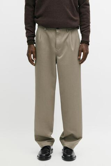 Massimo Dutti Брюки свободного кроя с защипами, кротово-коричневый