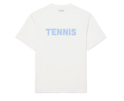 Мужская теннисная футболка Lacoste Printed Cotton - flour