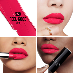 DIOR Rouge Dior - Помада для губ с долгим сроком носки, флакон с возможностью пополнения. оттенок 520 Feel GoотSatin, 3 g
