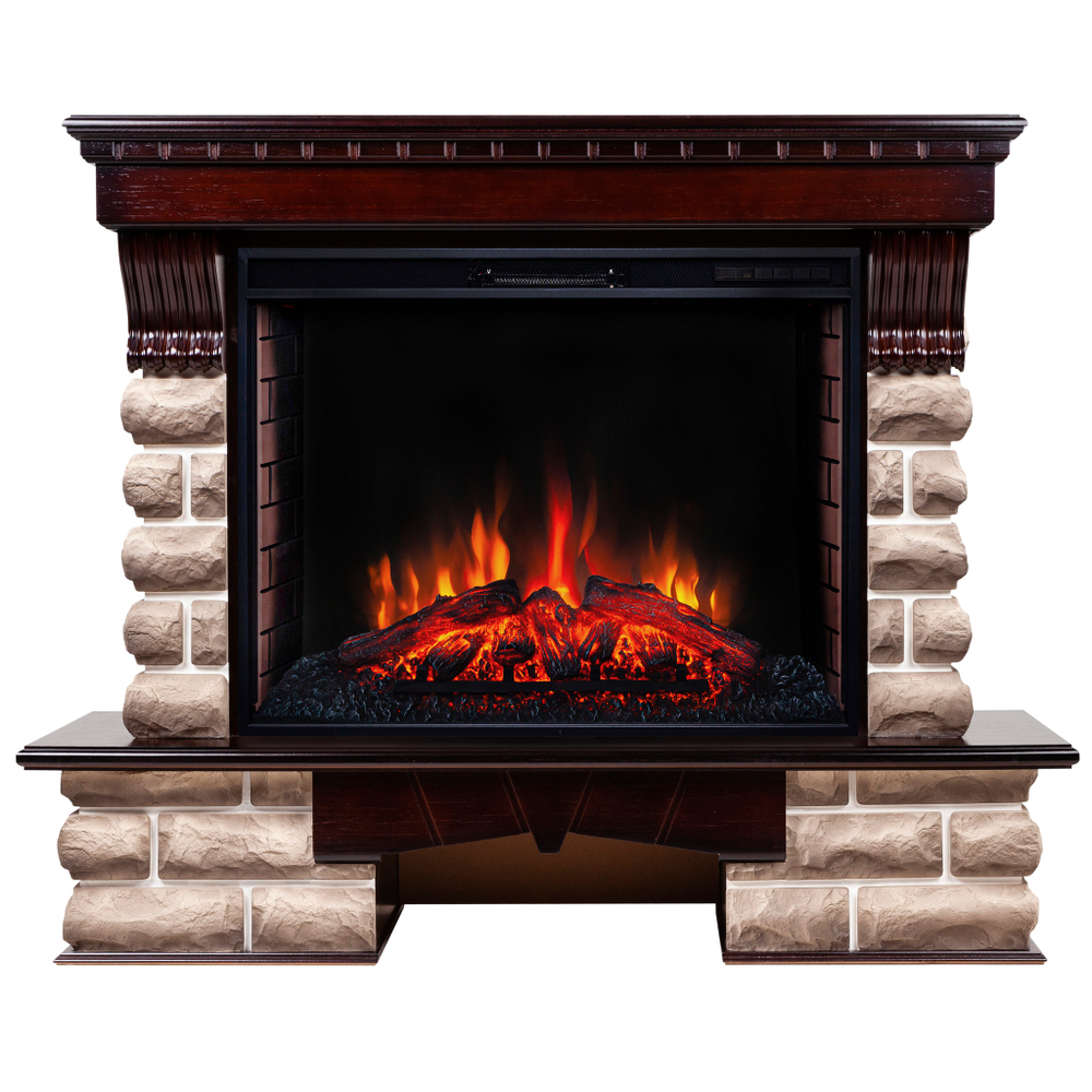 Каминокомплект Real Flame Kansas 33/33W AO с очагом Epsilon 33