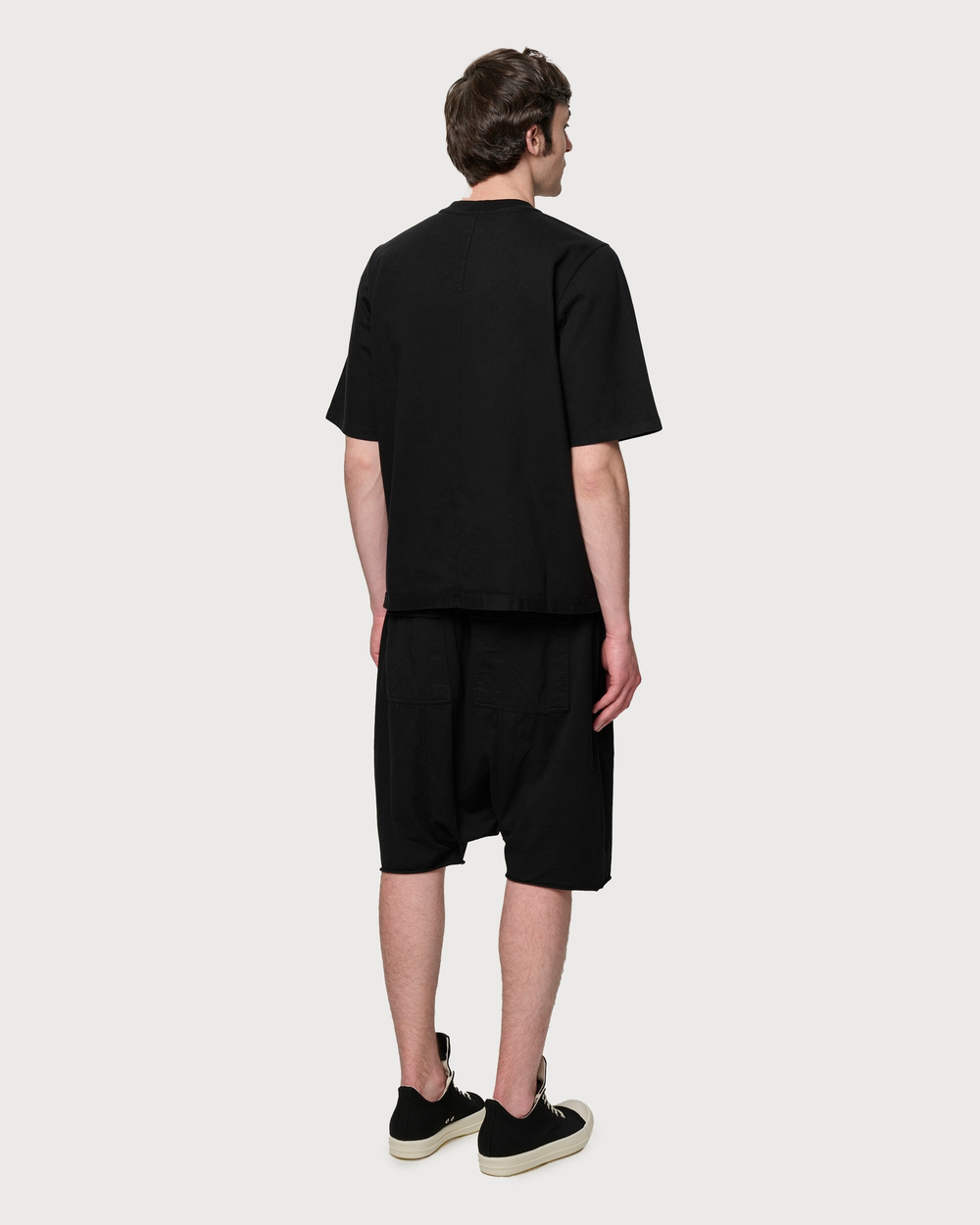 RICK OWENS DRKSHDW ШОРТЫ ЧЕРНЫЕ HOLLYWOOD DRAWSTRING PODS RNP